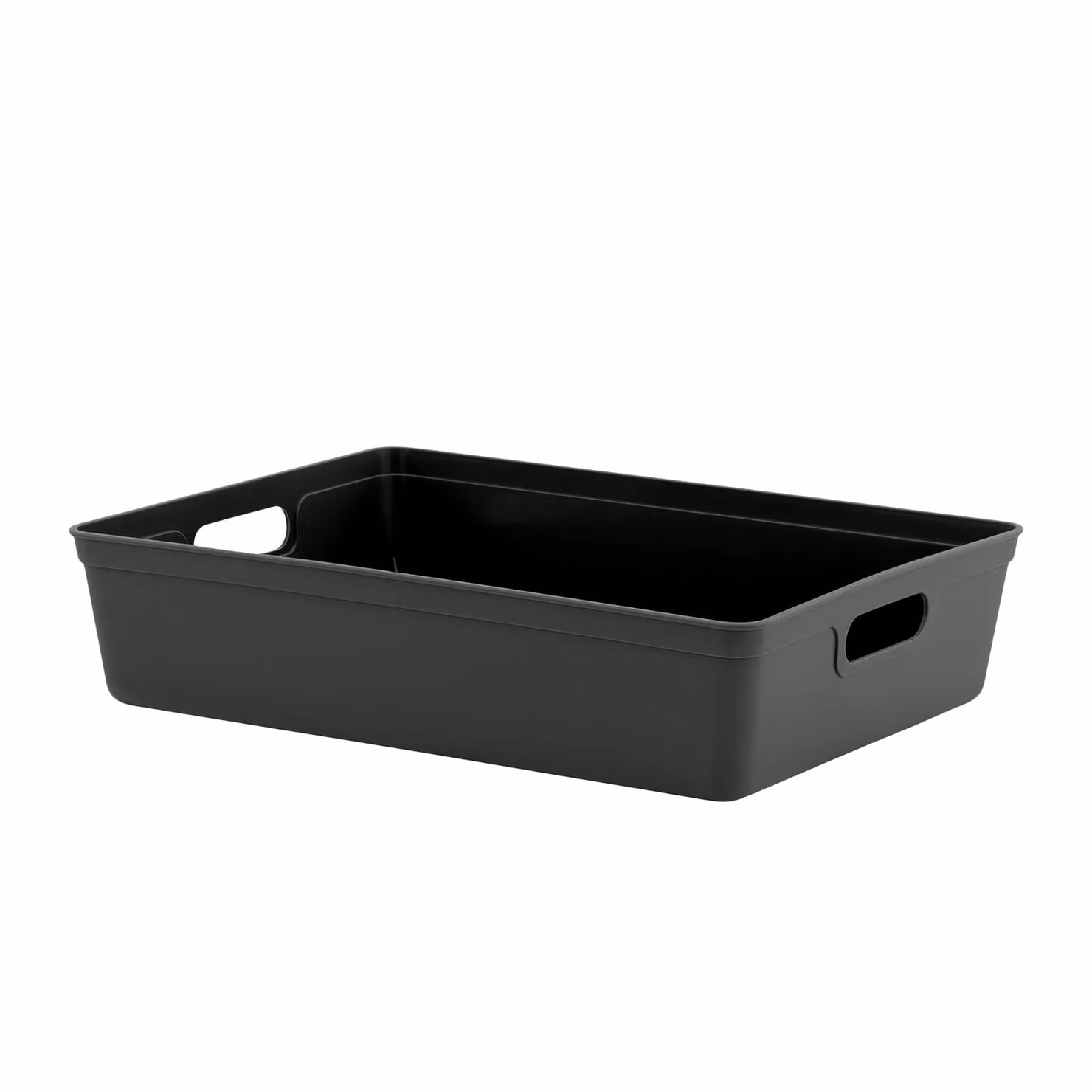 Simpa Set of 6 Black Plastic Studio Organiser Trays with Handles, 6L Each – 2