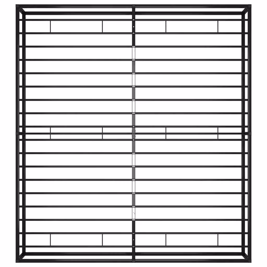 Berkfield Home Modern Metal Bed Frame in Black, W/D/H: 200 x 200 cm – 3