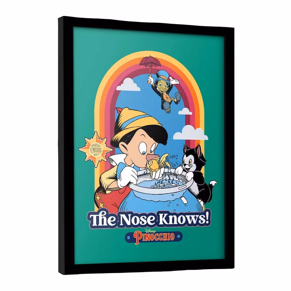 Disney The Nose Knows Pinocchio Framed Multicolour Paper Poster – 2