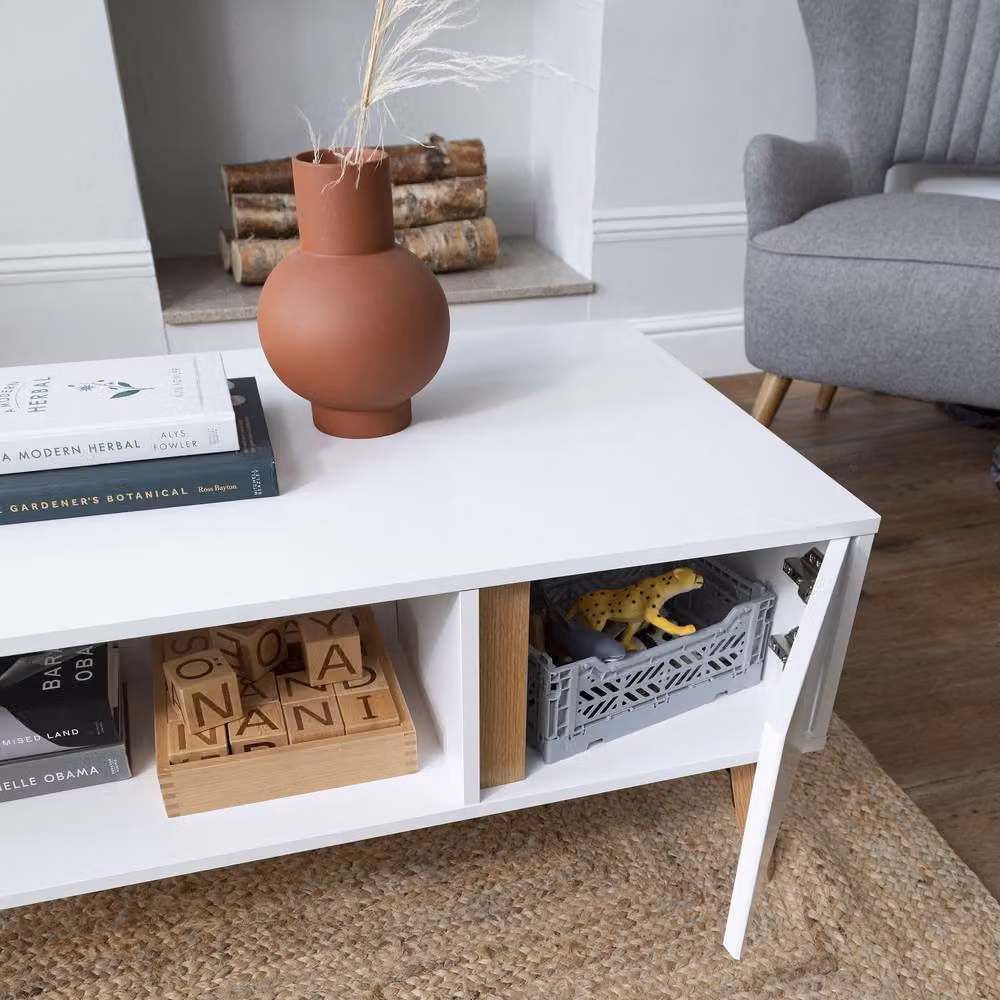 Nöa and Nani Otto Coffee Table with Storage in White – 2