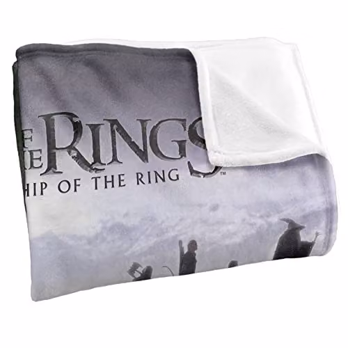 LOGOVISION Lord of the Rings Silky Touch Super Soft Throw Blanket, Multicolour and White, W/D: 152 x 127 cm – 2