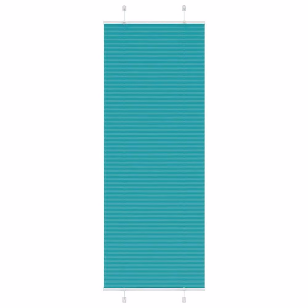Berkfield Home Single Pleat Polyester Blind in Petrol Green/Turquoise, W: 70 cm, H: 200 cm – 2