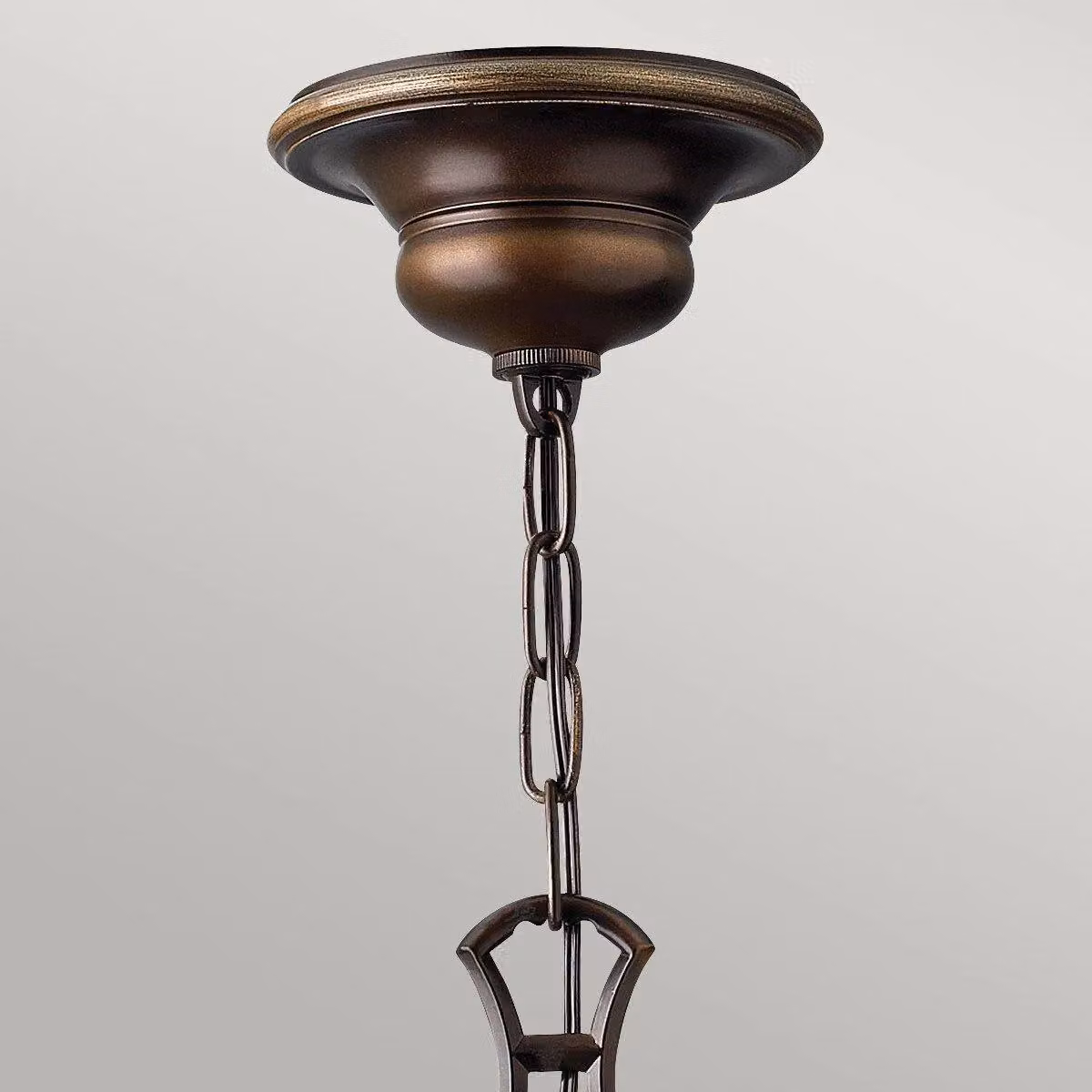 Netlighting Cello 6 Light Multi Arm Chandelier in Antique Bronze and Brown with Faux Alabaster Glass – 2