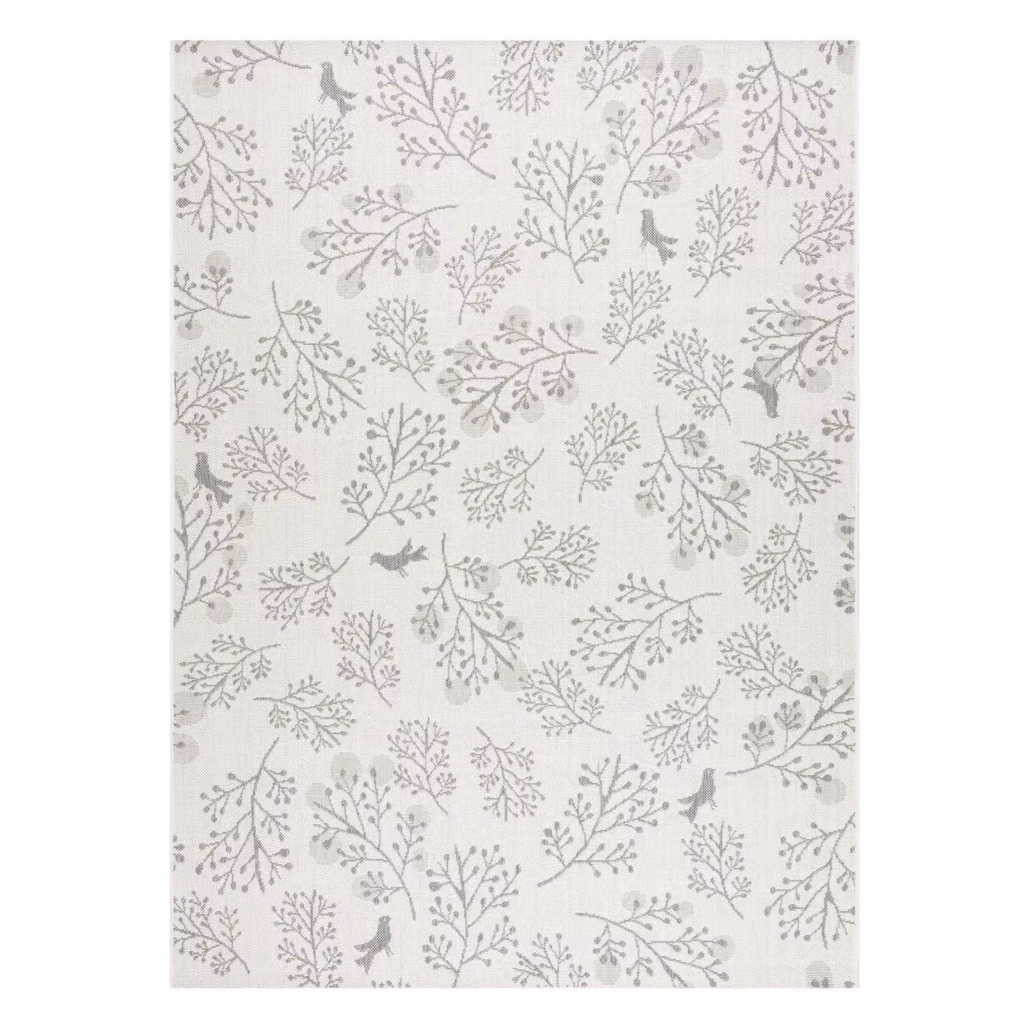 RugsX Yellow and White Flat Weave Rectangular Rug, W: 160 cm, D: 230 cm