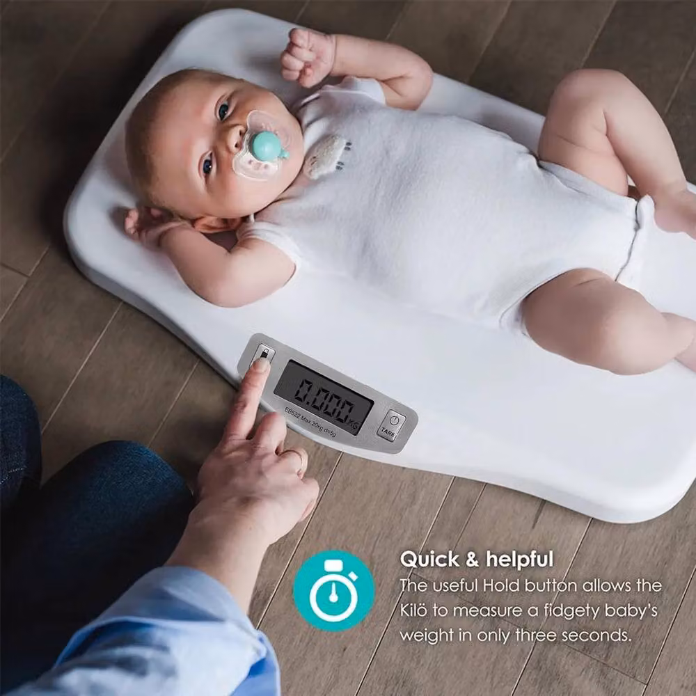 ATEK Digital Multi-Function Baby and Pet Weighing Scale with LCD Display, White, 20kg Capacity – 6