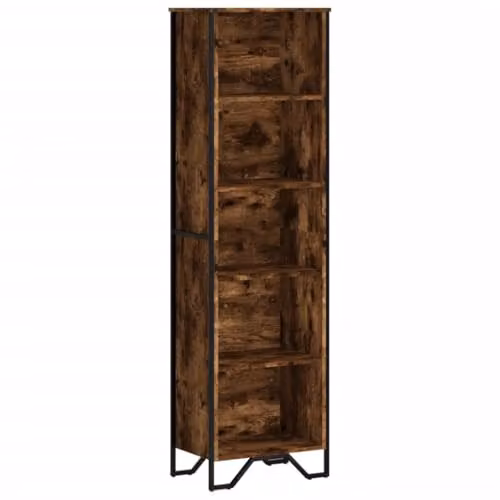 vidaXL Modern Freestanding Bookcase in Brown Oak, W/D/H: 50 x 31 x 169 cm