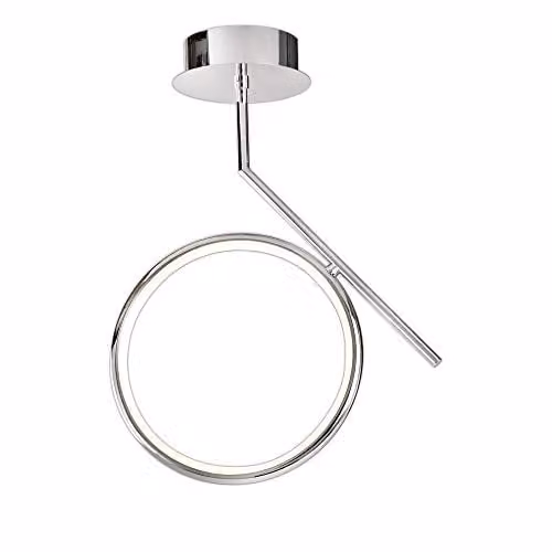 Netlighting Olimpia LED Ceiling Light, 20W, 3000K, 1500lm, IP20, Chrome and Grey – 1