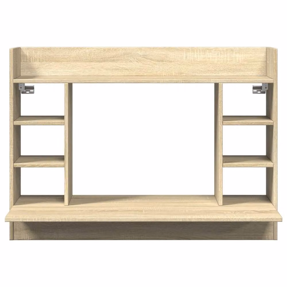 Berkfield Home Wall-Mounted Sonoma Oak Writing Desk in Beige, W/D/H: 105 x 48 x 75 cm – 3