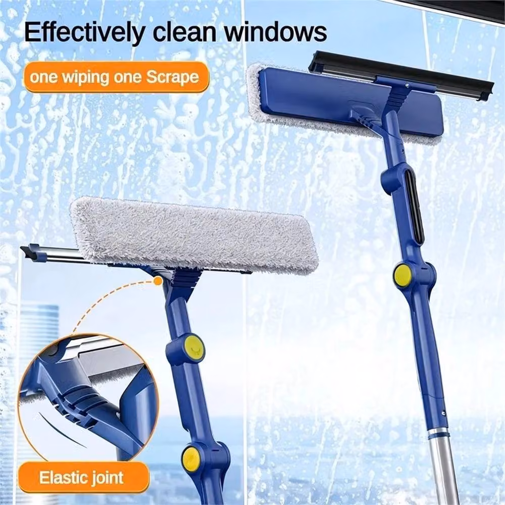 SPETLEK 2-in-1 Window Squeegee and Glass Cleaner Kit with Long Handle, Blue – 2