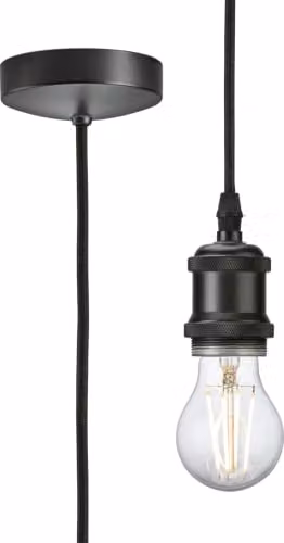 Netlighting Knightsbridge Vintage E27 Suspended Pendant Set in Smoked Bronze