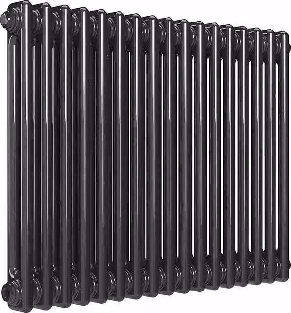 Lux Heat Black Nickel Lacquer Column Radiator, W/H: 78.5 x 60 cm