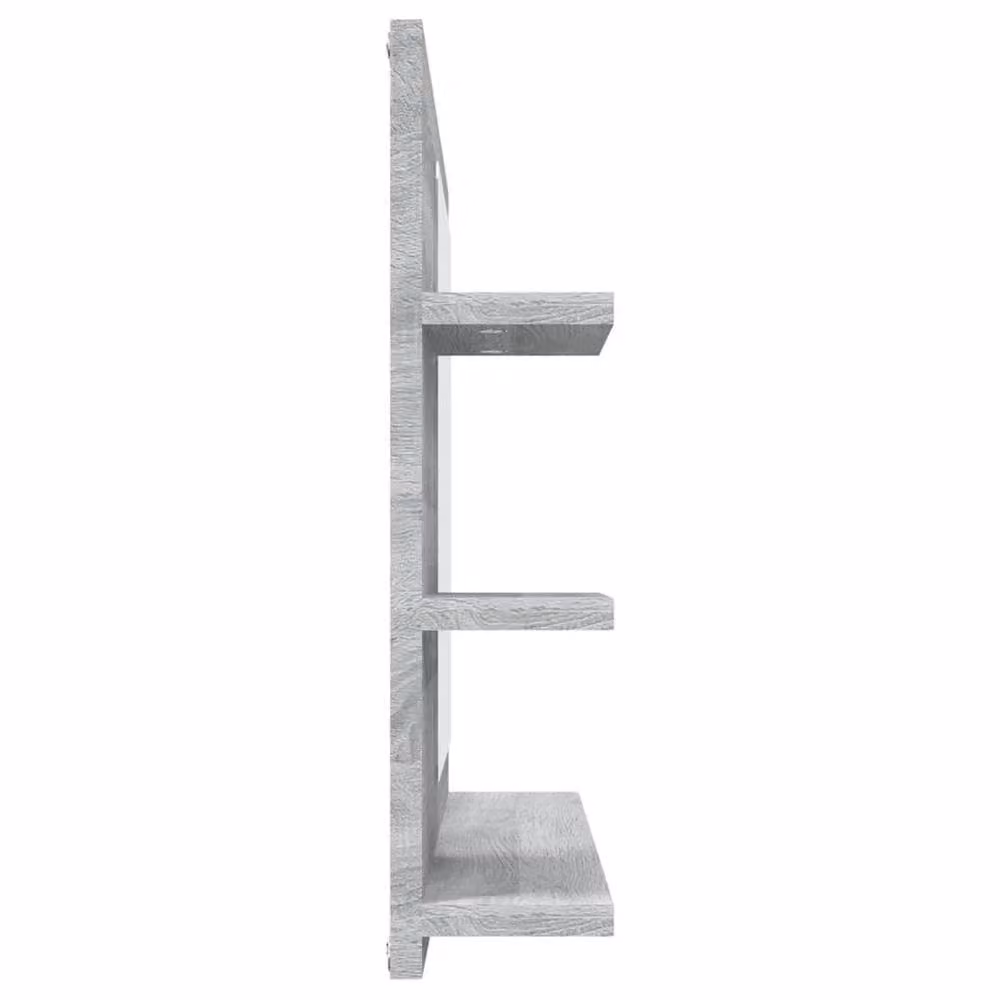 Berkfield Home Practical Bathroom Mirror in Grey Sonoma, W/D/H: 60 x 10.5 x 45 cm – 2