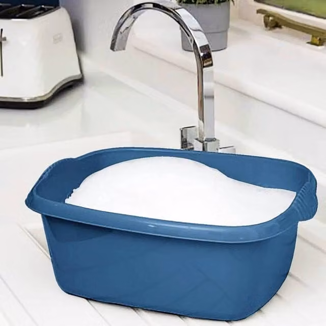 FLAVORA Large Blue Plastic Washing Up Bowl, 12L – 1