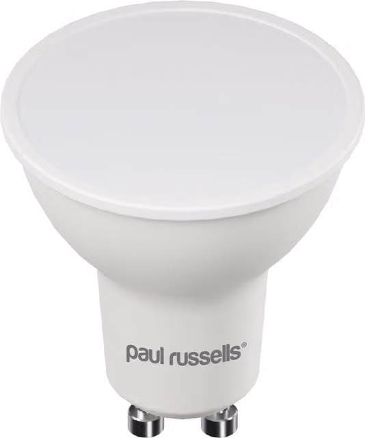Paul Russells 7W GU10 LED Cool White Bulb in White