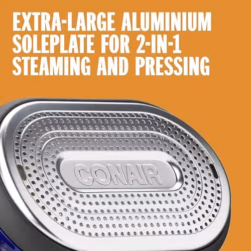 Conair 2-in-1 Handheld Clothes Steamer and Iron with 250ml Detachable Water Tank, Black/Blue, GS108U – 5
