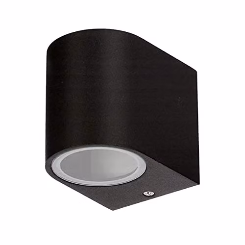CGC Lighting Black Aluminium Outdoor Up and Down Wall Spotlight with Transparent Glass and GU10 Mains Power – 2