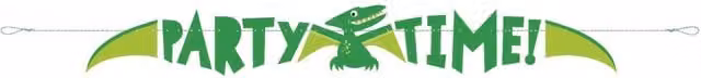 KDMD Dinosaur Banner in Blue and Green, Pack of 6