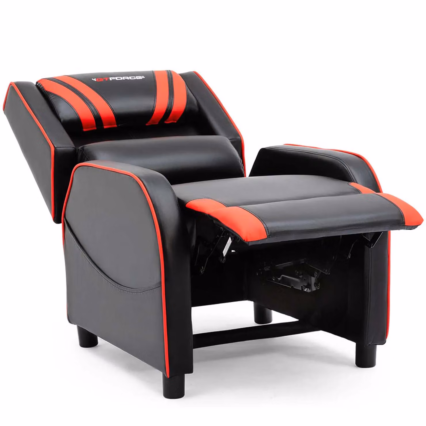 GTForce Ranger S Faux Leather Gaming Recliner Armchair in Red and Black – 4