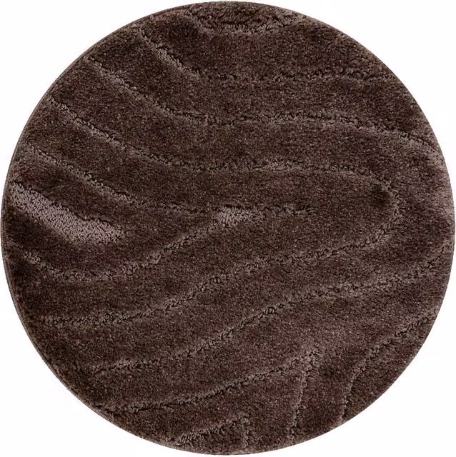 RugsX Brown Round Bath Mat, Diameter: 100 cm – 1