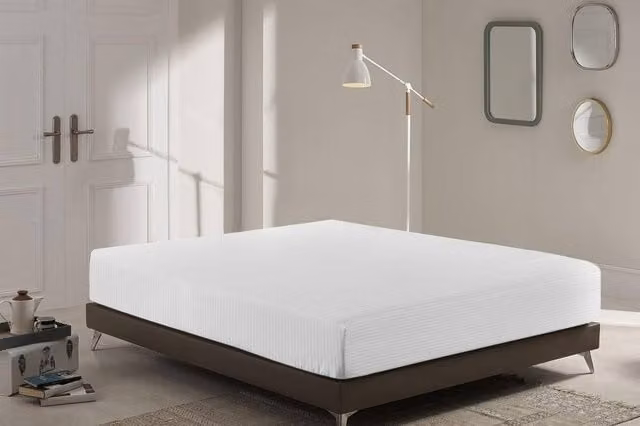 Homes-Linen Extra Deep Microfibre Striped Fitted Bed Sheet, White, Size: Single, W/D/H: 90 x 200 x 40 cm – 1