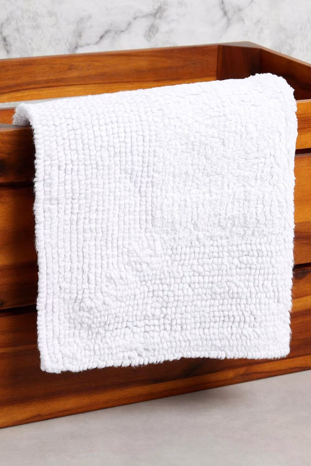 Panda London Antibacterial Bamboo and Cotton Bath Rug in White – 2