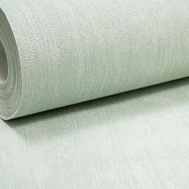 Deco Print Eco Plain Mottled Abstract Wallpaper in Light Sage Green and Grey