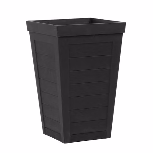 Nicoman Black Rubber Tall Square Planter, W/D/H: 37 x 37 x 57 cm – 2