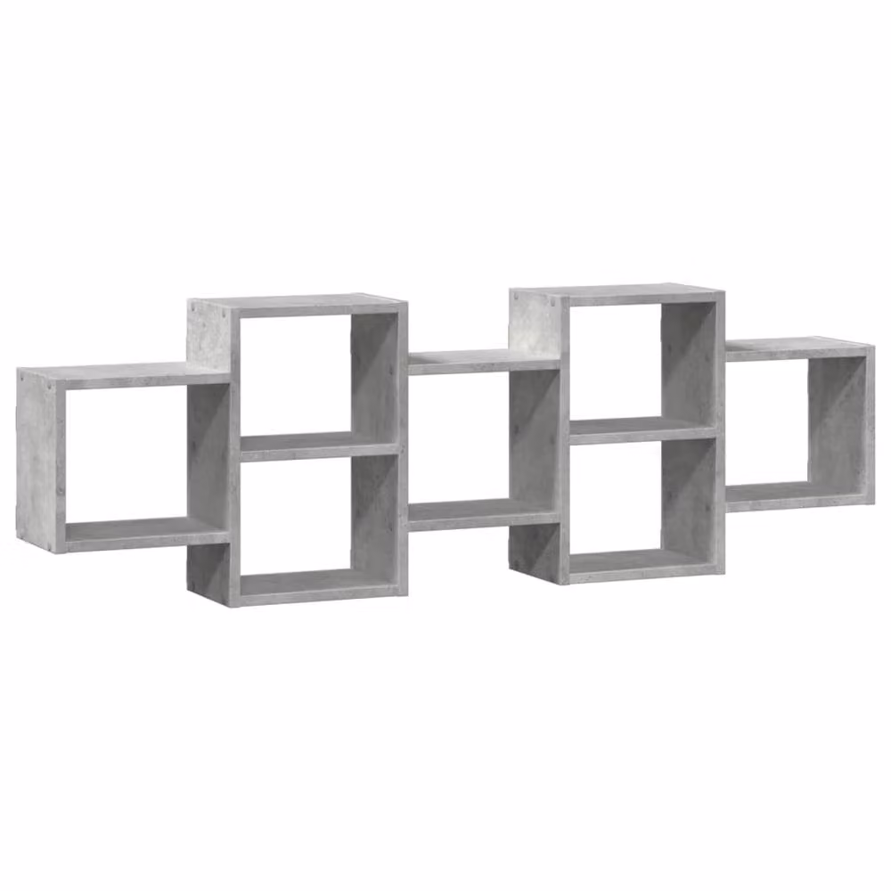Berkfield Home Wall Mounted Concrete Grey Shelf, W/D/H: 129 x 18 x 42 cm – 3