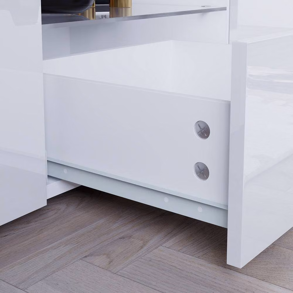 HD Designs Vida Designs Eclipse LED TV Unit with 2 Doors and 1 Drawer in White Glossy Finish – 6