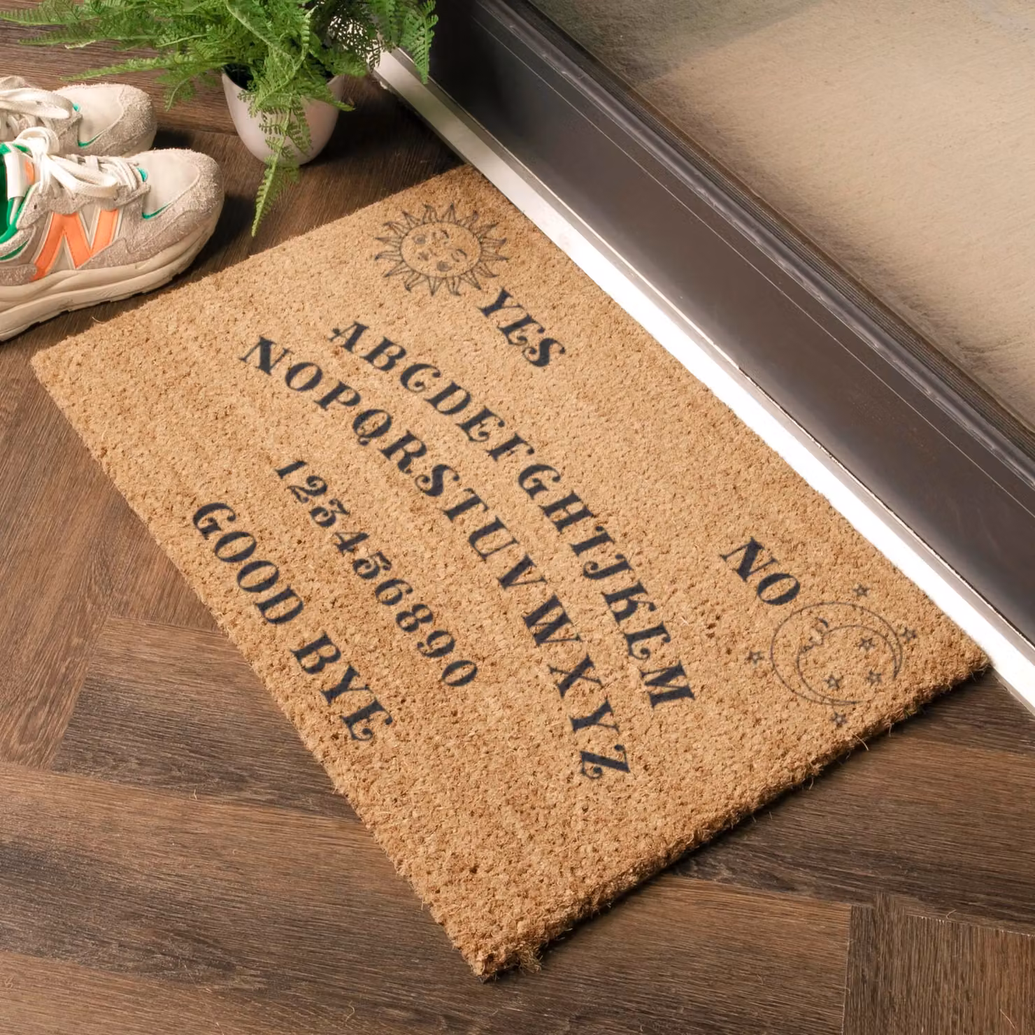 Artsy Mats Ouija Board Coir Doormat in Brown, W/D: 60 x 40 cm – 2
