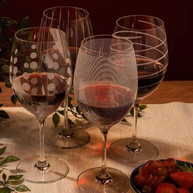 Mikasa Transparent Crystal Wine Glasses, Set of 4, 685 ml each