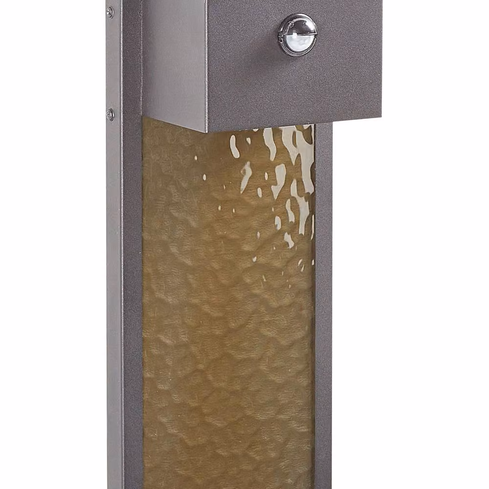Wyld and Coco Retro LED Outdoor Wall Light in Grey Metal and Glass with Motion Sensor, Warm White – 2