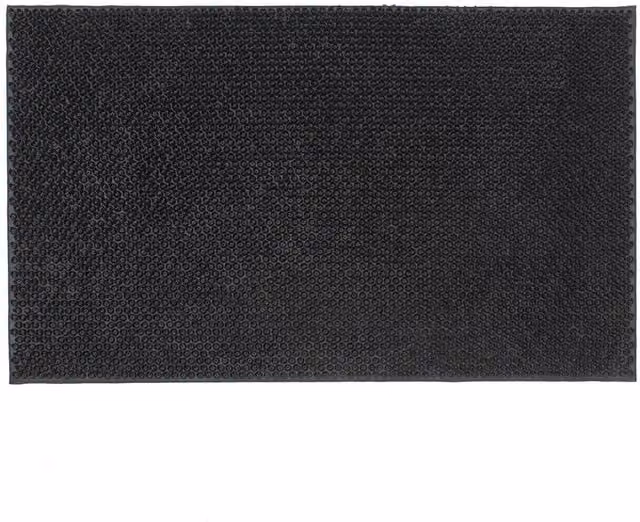 JVL Black Rubber Condor Astro Turf Effect Doormat, W: 45 cm, D: 75 cm – 1