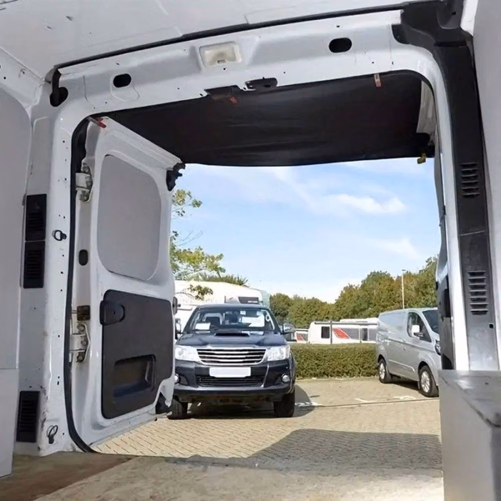 FLAVORA Universal Van Rear Barn Door Awning Cover in Black, W: 100 cm, D: 50 cm, H: 50 cm – 4