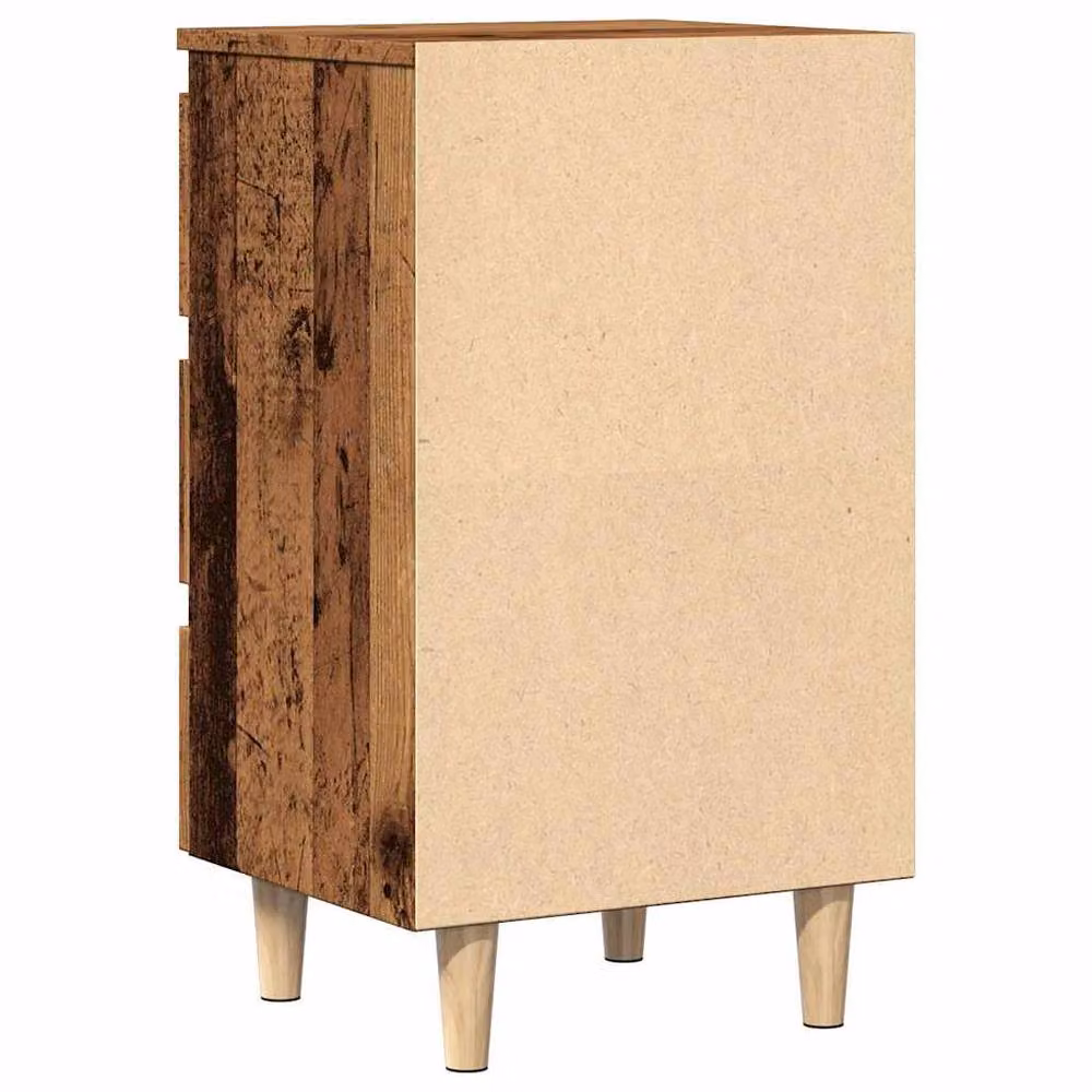Berkfield Home Classic Bedside Cabinet in Brown Old Wood, W/D/H: 40 x 35 x 69 cm – 4