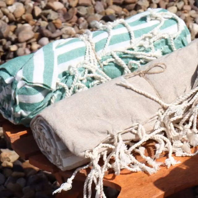 KDMK Boho Cotton Pareo Towel in Sand Brown