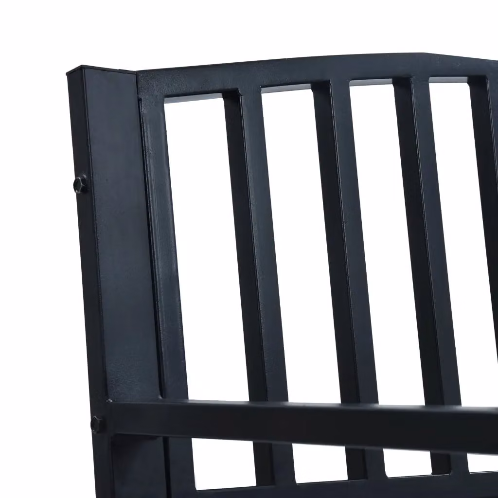 Berkfield Home Modern Metal Garden Bench in Black – 3