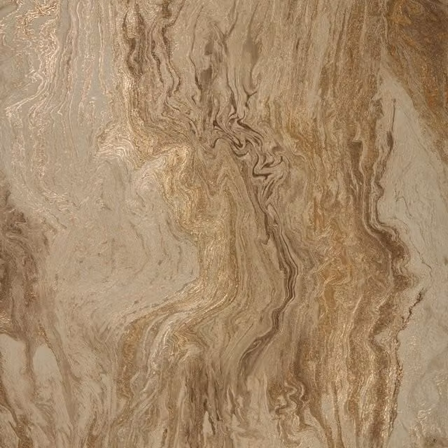 I Love Wallpaper Etna Metallic Abstract Wallpaper in Greige, Gold and Yellow