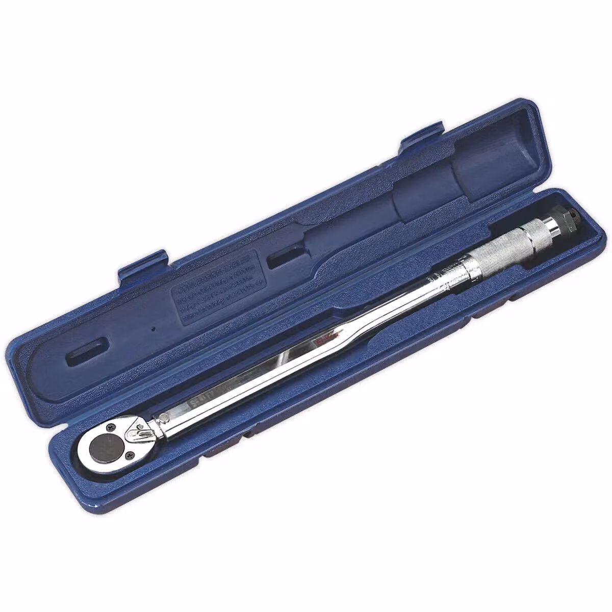 Loops Micrometer Torque Wrench with 1/2 inch Square Drive and Flip Reverse Ratchet Mechanism in Silver and Multicolour Hardened Steel – 3