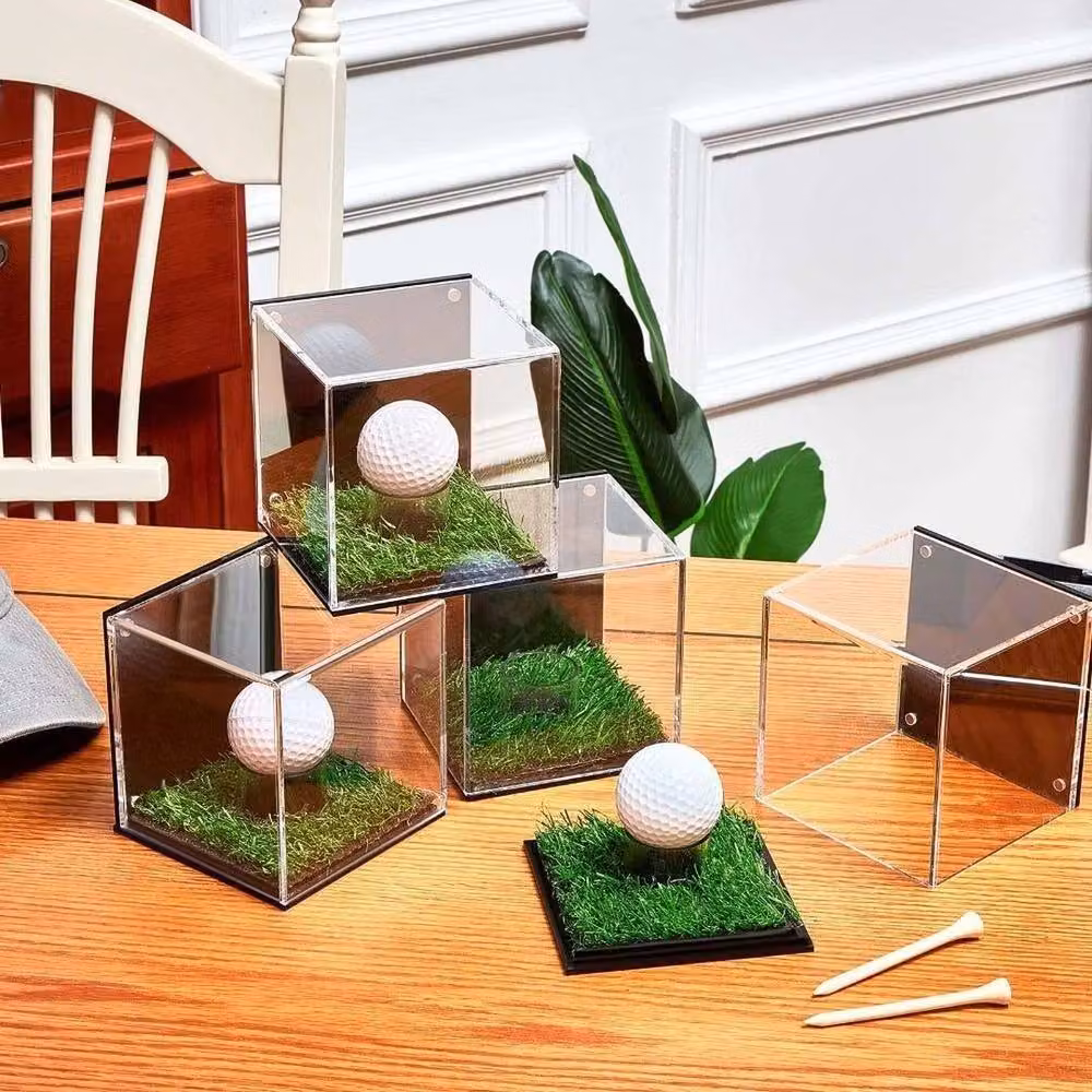 SPETLEK Large Clear Acrylic Golf Ball Display Case and Holder Stand – 2