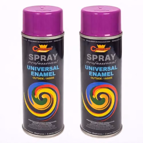 Sola Signal Violet (RAL 4008) Universal High Gloss Enamel Spray Paint, 2 x 400 mL – 2