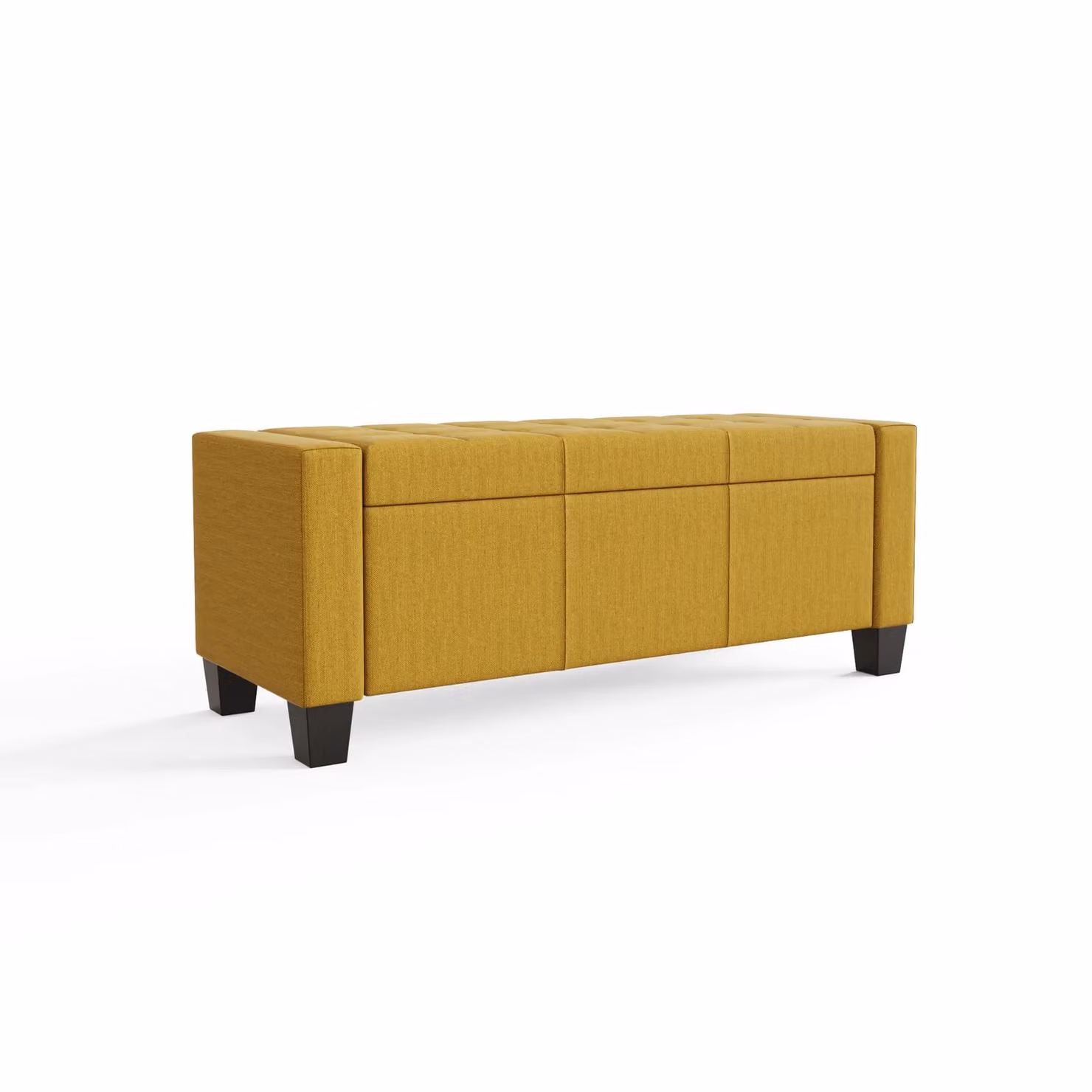 GFW Verona Crushed Velvet Ottoman Storage Bench in Mustard Yellow – 2