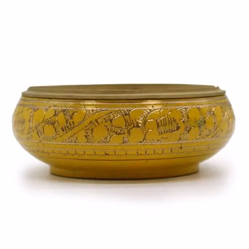 KDMD Chakra Charcoal Incense Jar Solar Plexus in Yellow and Gold