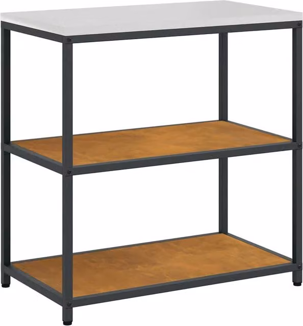 Berkfield Home Kitchen Storage Shelf in Brown Rusty Weathering Steel