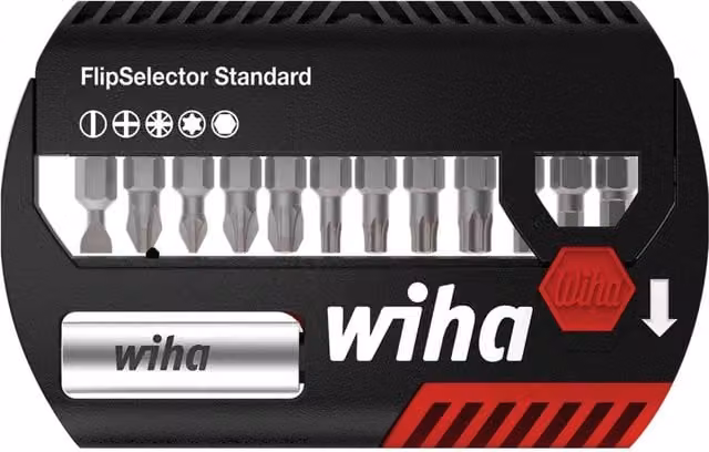 Wiha Flipselector 13 Piece Screwdriver Bit Set in Black and Multicolour – 1