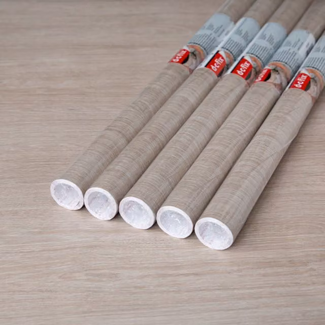 dc fix Oak Santana Lime Self Adhesive Vinyl Wrap for Kitchen Doors and Worktops, Beige/Grey, W: 67.5 cm, L: 2 m (Pack of 5)