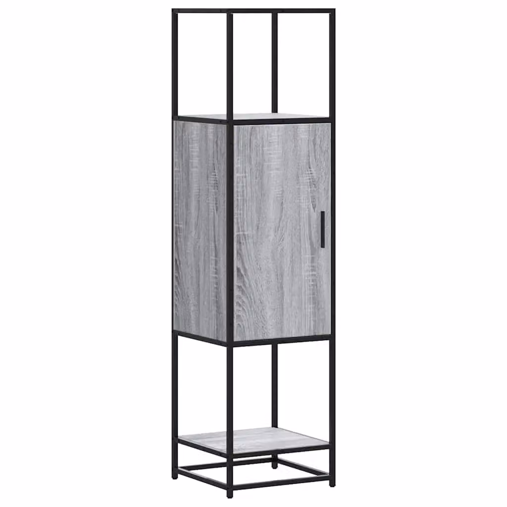 Berkfield Home Grey Sonoma Highboard in Engineered Wood and Metal, W/D/H: 35.5 x 35 x 139 cm – 2