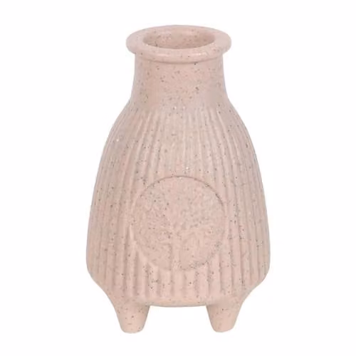 Something Different KDMD Ribbed Ceramic Palo Santo and Tealight Burner in Beige