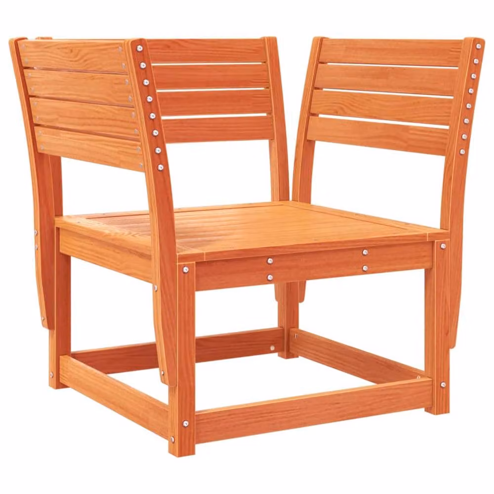 Berkfield Home Beautiful Garden Chair in Wax Brown Solid Pine Wood – 2