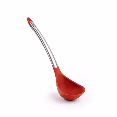 Cuisipro Red Silicone and Stainless Steel Heat Resistant Ladle, Length: 31 cm – 1